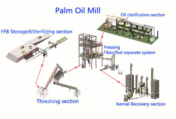 60-100 tons FFB/h palm oil milling machi